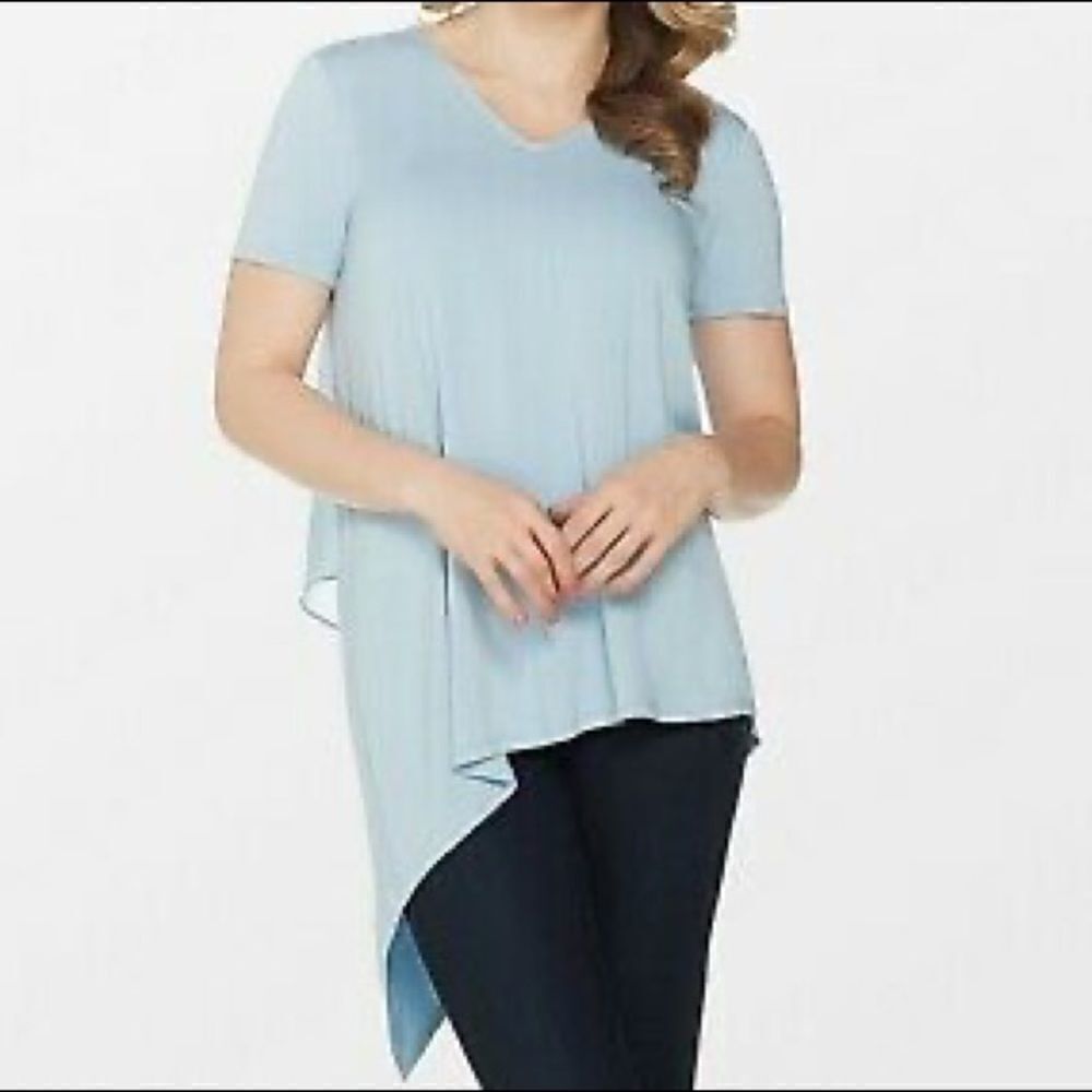 Lisa Rinna Collection Top w/ Chiffon Top